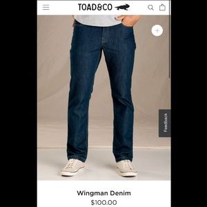 Toad & Co Wingman dark denim jeans